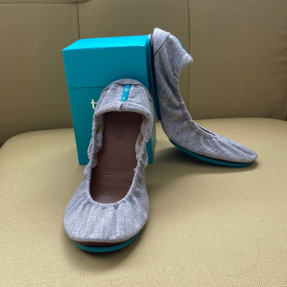 Tieks by Gavrieli Silver Lake grey ballet flats, size 8